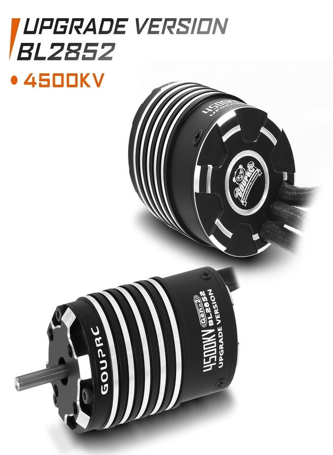 محرك GOUPRC BL2852 بدون فرش 4500KV بقطر 3.175 مم مع وحدة تحكم إلكترونية مطورة من الجيل الثاني 45 أمبير بدون فرش، طقم كومبو لسيارات التحكم عن بعد 1/12/14/16 بوصة - Image 2